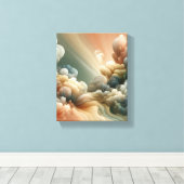 Ethereal Nebula Layers Surreal Abstract Art Design Leinwanddruck (Insitu (Holzboden))