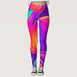 Ethereal Neon: Abstrakte Träume Leggings
