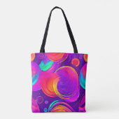 Ethereal Neon: Abstrakte Träume Tasche (Rückseite)