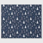Ethereal Night Sky Snowy Trees Holiday Geschenk Ra Geschenkpapier (Flach)