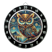 Ethereal Nocturne Owl Dartboard Design Dartscheibe (vorne)