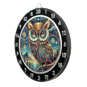 Ethereal Nocturne Owl Dartboard Design Dartscheibe (Vorderseite rechts)