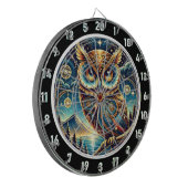 Ethereal Nocturne Owl Dartboard Design Dartscheibe (Vorderseite Links)