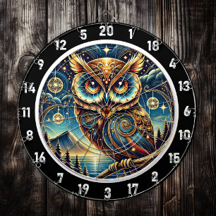 Ethereal Nocturne Owl Dartboard Design Dartscheibe