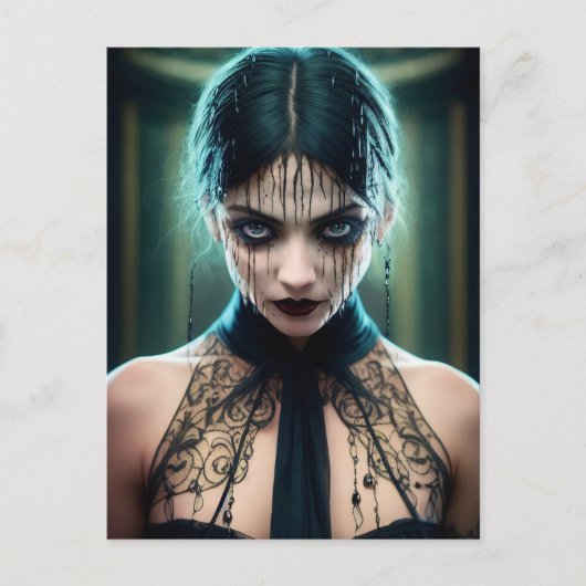 Ethereal Ominous Emerald Beauty Postkarte (Vorderseite)