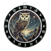 Ethereal Owl Dreams Dartboard Art Dartscheibe (vorne)