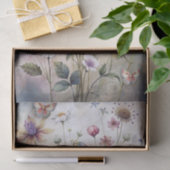 Ethereal Pastel Botanical Flower & Butterflies Seidenpapier (Geschenk)