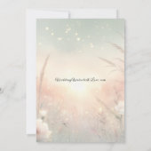Ethereal Pastel Wildflower Field Wedding Einladung (Rückseite)