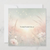Ethereal Pastel Wildflower Field Wedding Einladung (Rückseite)