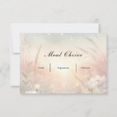 Ethereal Pastel Wildflower Field Wedding RSVP Karte (Rückseite)