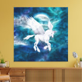 Ethereal Pegasus Unicorn Wrapped Canvas Leinwanddruck (Insitu (Wohnzimmer))