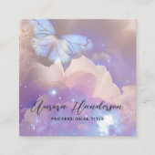 Ethereal Peony Butterfly Telefonnummerkarte (Vorderseite)