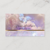 Ethereal Peony Butterfly Visitenkarte (Rückseite)