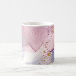 Ethereal Periwinkle Pink & Gold Inky Fantasy Glam Kaffeetasse