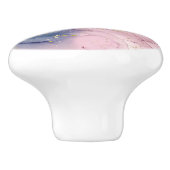 Ethereal Periwinkle Pink & Gold Inky Fantasy Glam Keramikknauf (Seitenansicht)