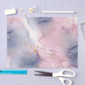 Ethereal Periwinkle Pink & Gold Inky Fantasy Party Seidenpapier (Handwerk)