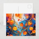Ethereal Persimmon Fruchtalkohol Tinte Postkarte (Vorne/Hinten)