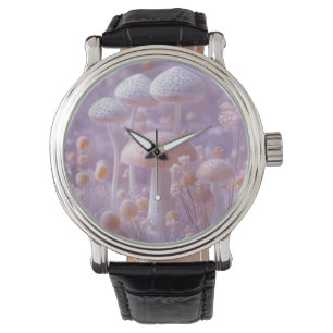 Ethereal Pilzgarten, Weich Pastell Fantasy Armbanduhr