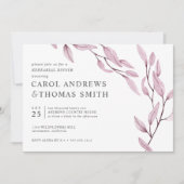 Ethereal Pink Chic Botanische Probe Abendessen Einladung (Vorderseite)