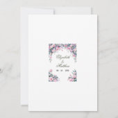Ethereal Pink Rose Column Wedding Invitation Einladung (Rückseite)