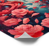 Ethereal Pink Unicorn Dreamscape Fantasy Art Poster (Ecke)