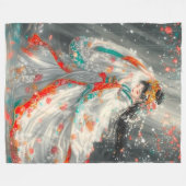 Ethereal Prinzessin in einem Fantasy-Garten Fleecedecke (Vorderseite (Horizontal))