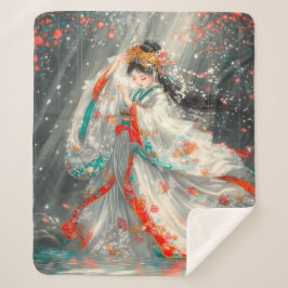 Ethereal Prinzessin in einem Fantasy-Garten Sherpadecke