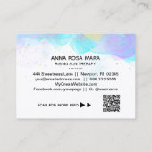 *~* Ethereal QR AP46 Gold Glitzer Abstraktes Logo Visitenkarte (Rückseite)