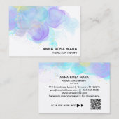 *~* Ethereal QR AP46 Gold Glitzer Abstraktes Logo Visitenkarte (Vorne/Hinten)