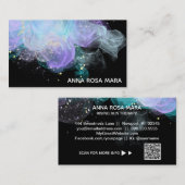 *~* Ethereal QR Logo AP46 Gold Glitzer Abstrakt Visitenkarte (Vorne/Hinten)