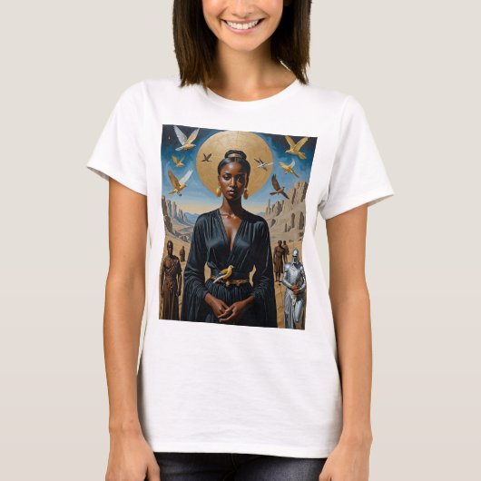 Ethereal Queen Divine Fantasy Art T-Shirt (Vorderseite)