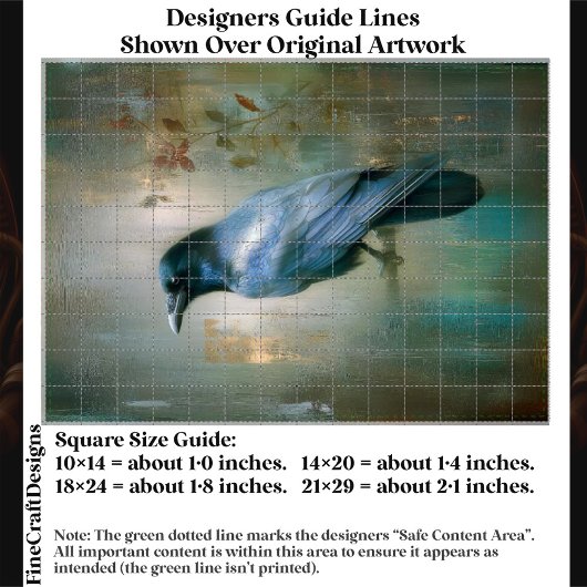 Ethereal Raven, Textured Background EQ8L Decoupage Seidenpapier