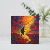 Ethereal Reverie - Surreal Dreamscape Grußwagen Feiertagskarte (Stehend Vorderseite)