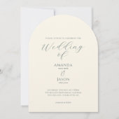 Ethereal romantic modern floral wedding einladung (Vorderseite)