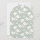 Ethereal romantic modern floral wedding einladung (Rückseite)