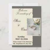Ethereal Romantic Wedding Invitation | Soft & Time Einladung (Vorderseite)