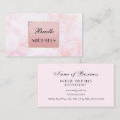 Ethereal Rosa Bokeh Eleganter Glamour Rahmen Visitenkarte (Vorne/Hinten)