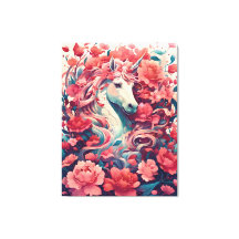 Ethereal Rosa Einhorn Fantasy-Kunst