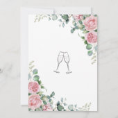 Ethereal Rosa Rose Brautparty Einladung (Rückseite)