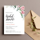 Ethereal Rosa Rose Brautparty Einladung