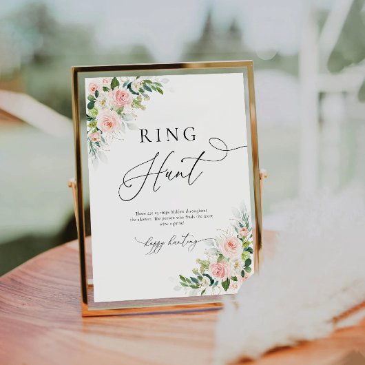 Ethereal Rosa Rosen Ring Hunt Schild