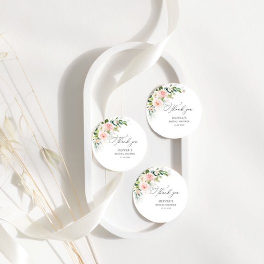 Ethereal Rosa Roses Brautparty Geschenk Tag Geschenkanhänger