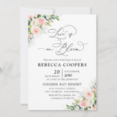 Ethereal Rosa Roses Bridal Dusche Einladung (Vorderseite)