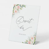 Ethereal Rosa Roses Dessert Bar Sign Sockelschild (Vorderseite)