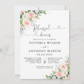 Ethereal Rosa Roses Probe Abendessen Einladung (Vorderseite)