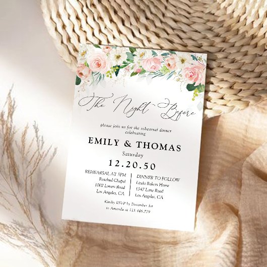 Ethereal Rosa Roses Probe Abendessen Einladung