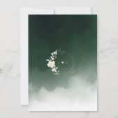 Ethereal Rose Blätter Goldhochzeit Einladung (Rückseite)