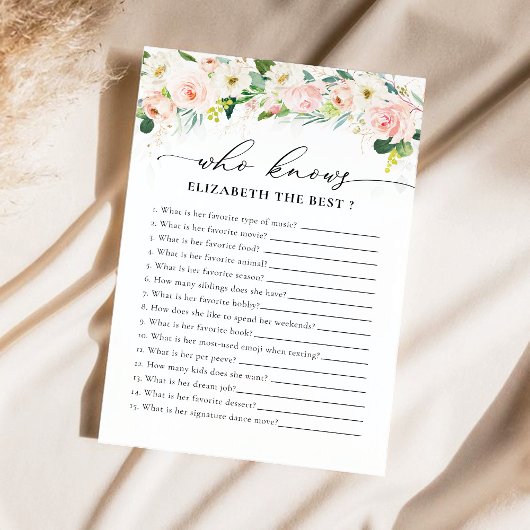 Ethereal Rosenrosen Brautparty Spiel