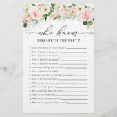 Ethereal Rosenrosen Brautparty Spiel (Vorderseite)