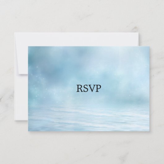 Ethereal Sandy Beach Wedding RSVP Card (Rückseite)